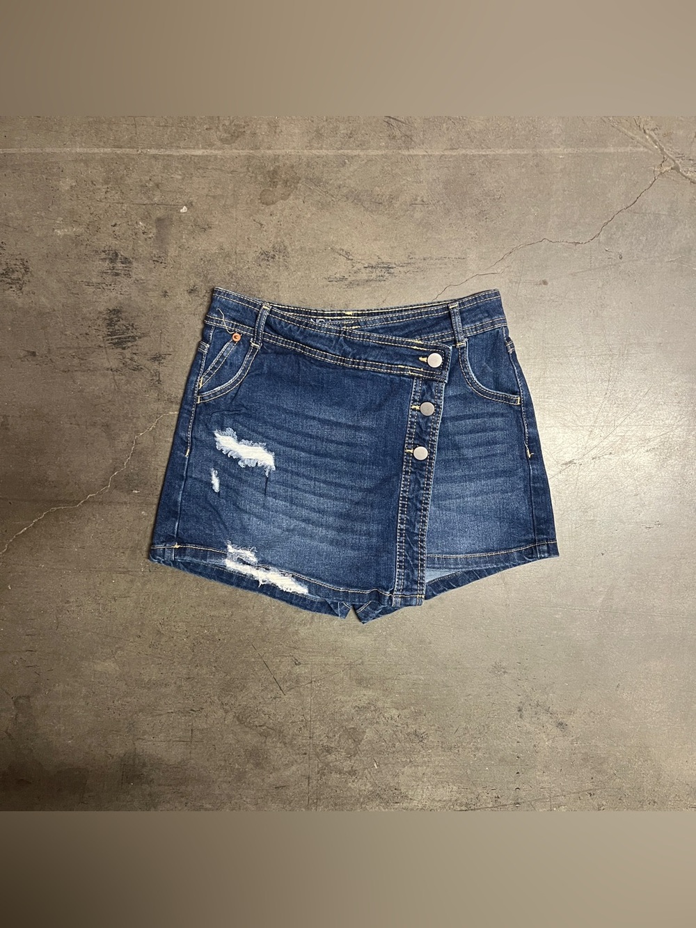 No Boundaries Dark Blue Denim Skort